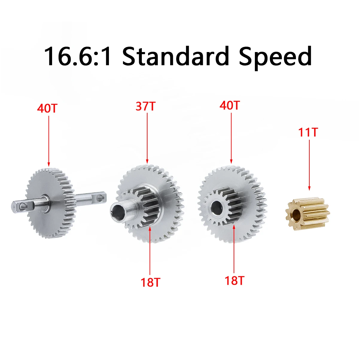 For TRX4M Steel Overdrive Underdrive Stock Transmission Gear Pinion Set For 1/18 RC Crawler TRX4M Bronco Defender Upgrade Parts