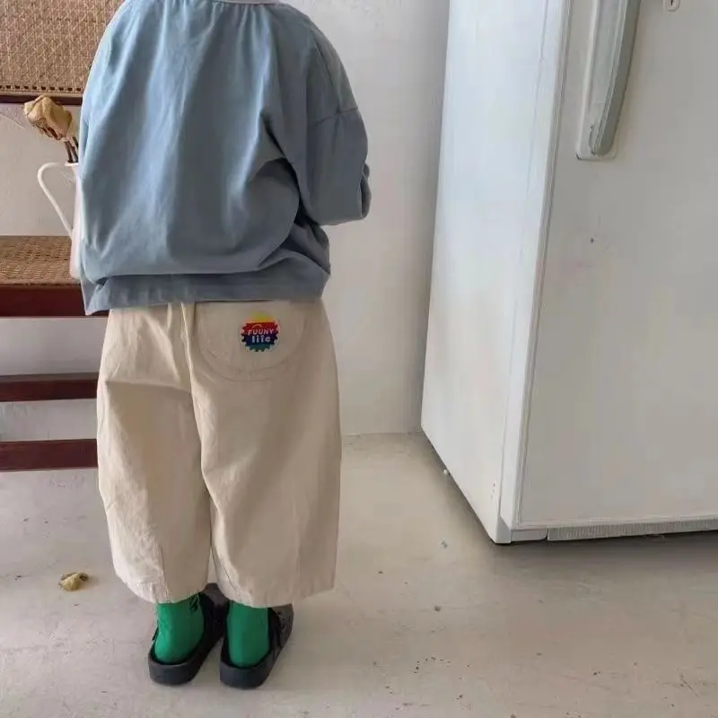 Kinder weitb einige Hosen koreanische Jungen lose Hosen Herbst 2024 neue Mode alle passen Baby Mädchen Freizeit hose Hose