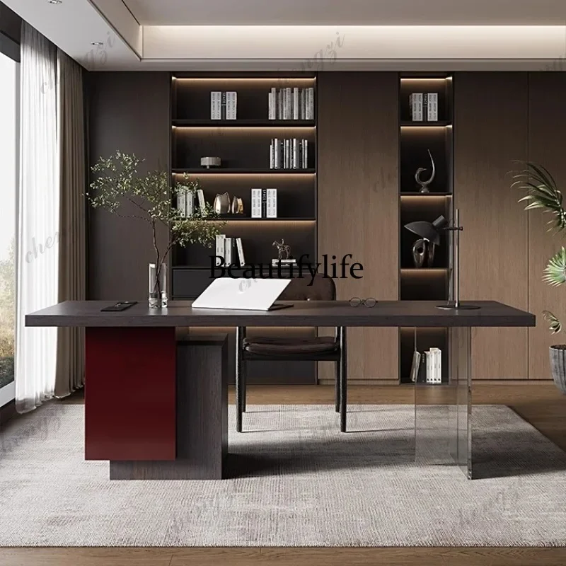 Escritorio de Oficina Minimalista Italiano Nuevo de la Marca BBB, Escritorio de Oficina con Espacio para Computadora, Muebles de Oficina para Escribir, Pupitre