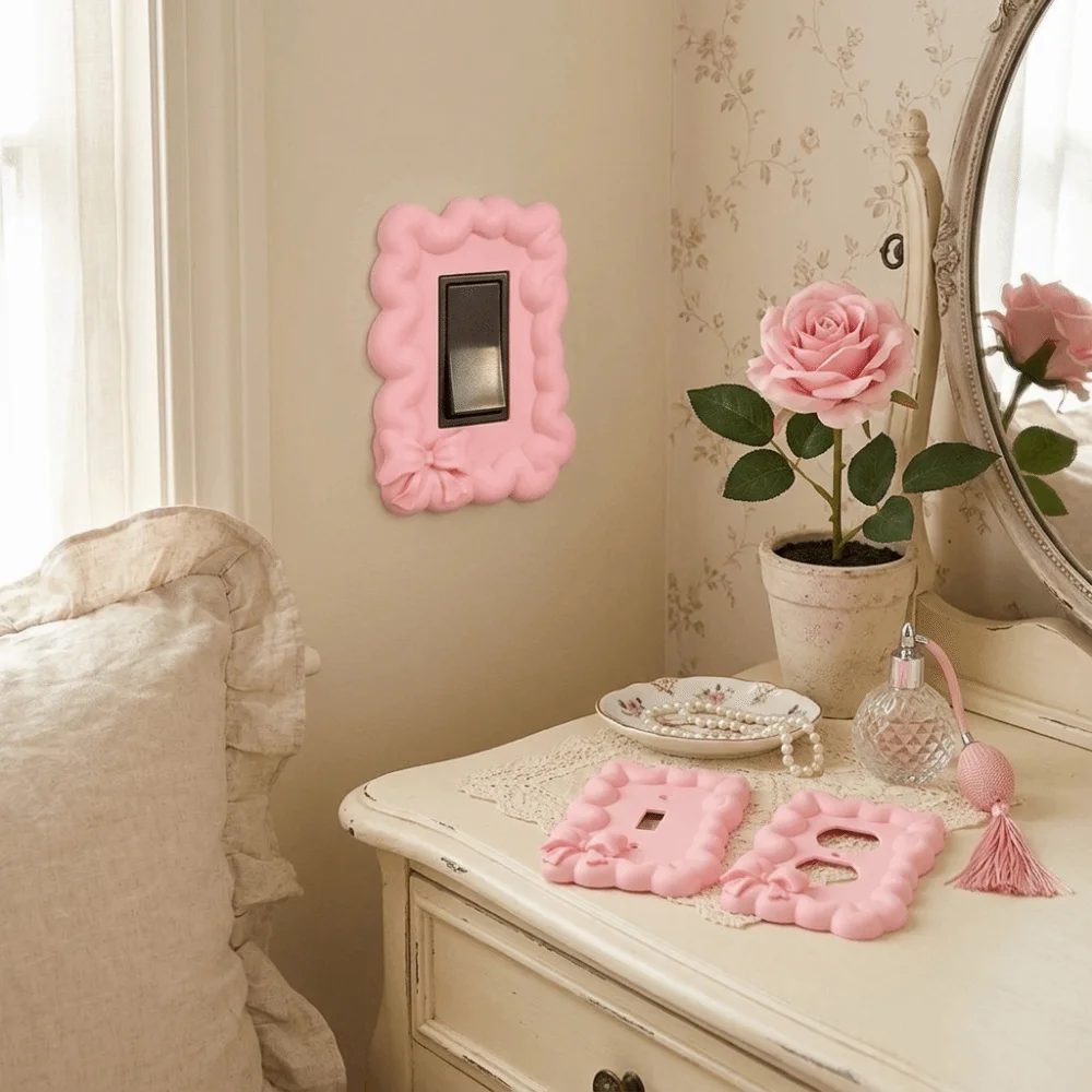 Creative Light Switch Guard Covers 3D Printed Removable Switch Protective Cover Waterproof Decorative Switch Stickers Bedroom