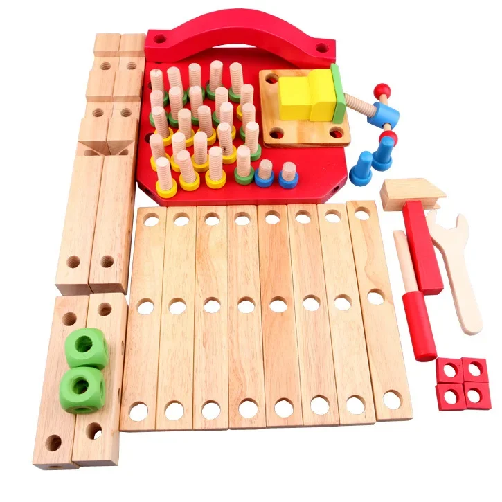 NEW KIDS Free Shipping Multi-purpose Work Chair Wood Blocks Toy Wooden Models & Building Educational Tool Toy Gifts for 