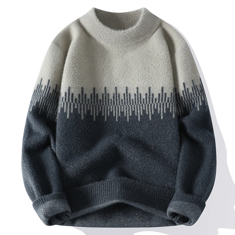 Fashion Sweater 2023 Winter korea style  High Quality thicken Men's wool Warm Sweaters Men wool pullovers male full size M-3XL