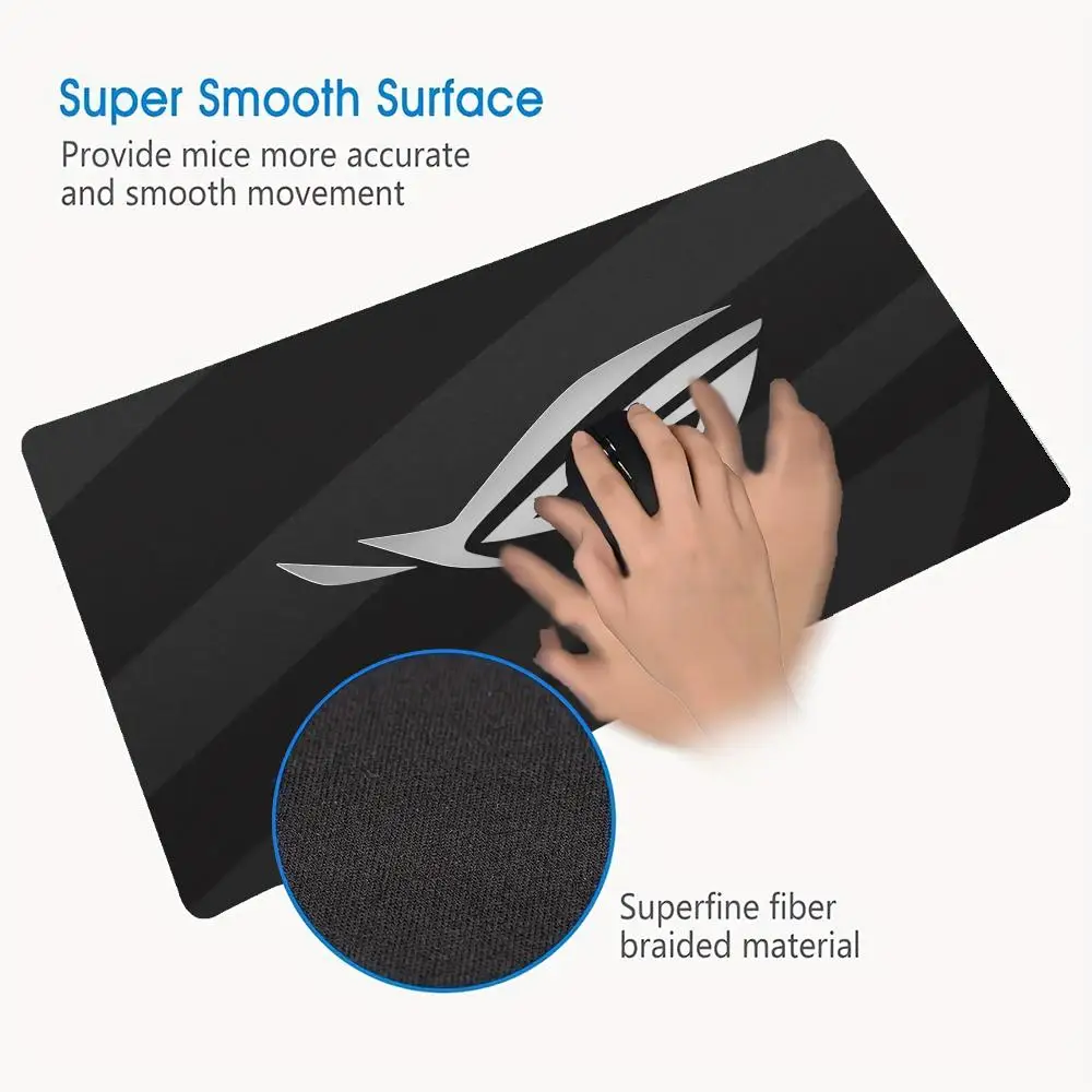 Large Gaming Mouse Pad Computer Mousepad Waterproof Multi-size Anti-slip Natural Rubber Desk Mat with Locking Edge Play