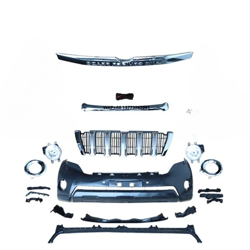 

Body Kit for 10-17 Upgrade to 2018 Style Front Bumper and Rear Bumper for Facelift Prado 2010 Update