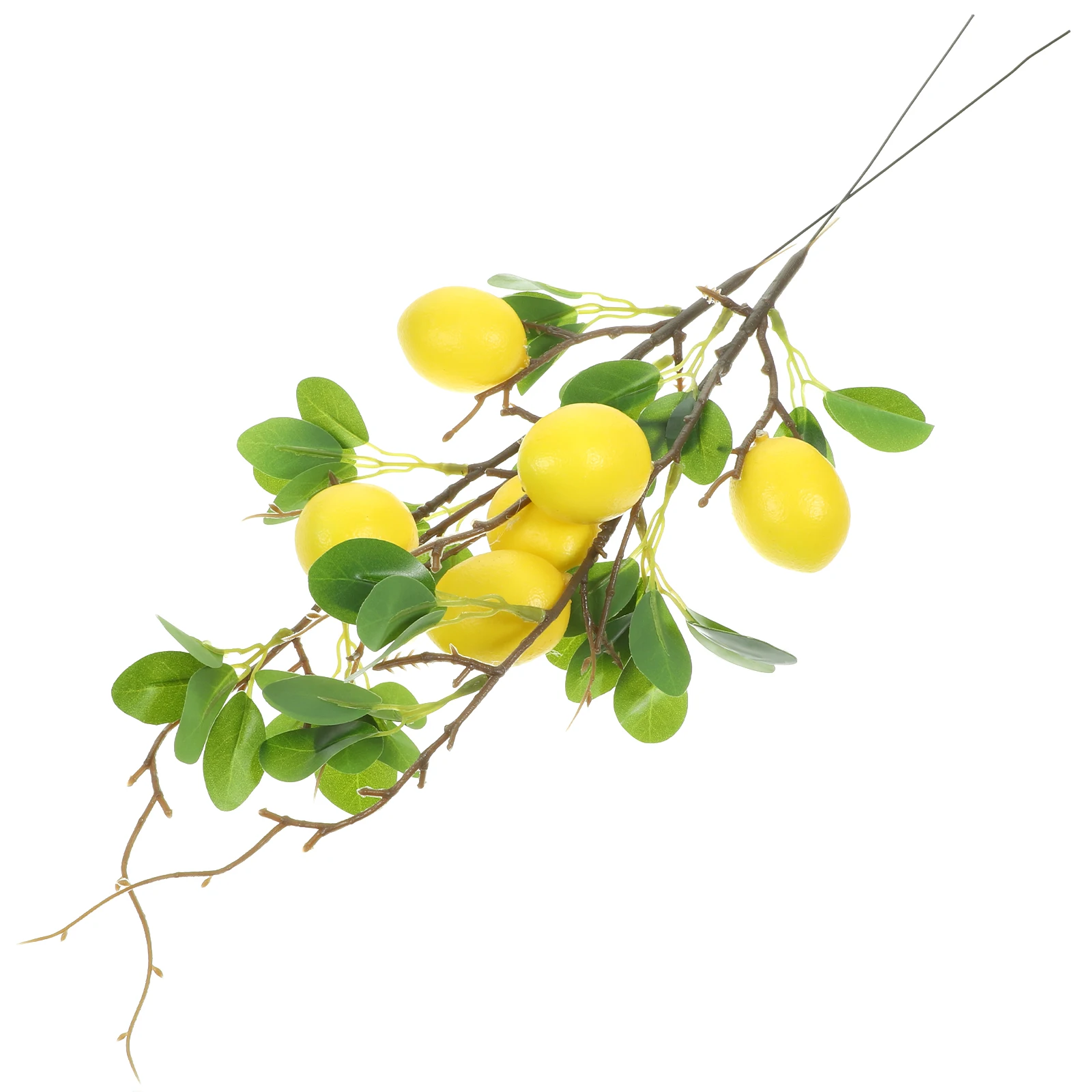 

2pcs Simulated Lemon Decor Realistic Vivid Indoor naments Artificial Foam Plants Small Green Leaf Branches Home Office Accessory