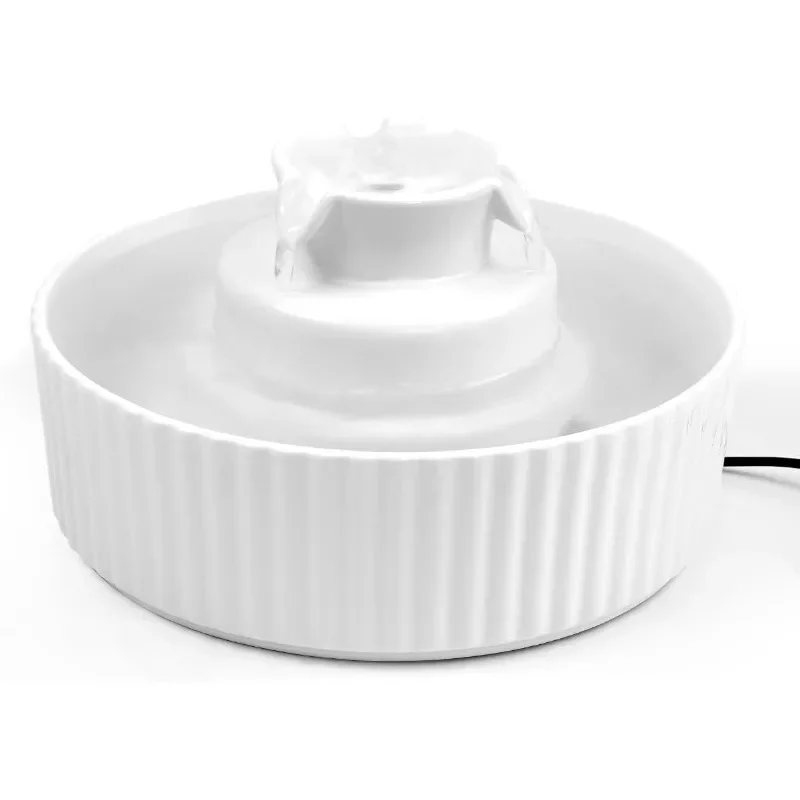

Ceramic Cat Water Fountain, 2.1L/71oz Cupcake Pet Water Fountain for Cats and Dogs, Ultra-Quiet Pump Pet Fountain