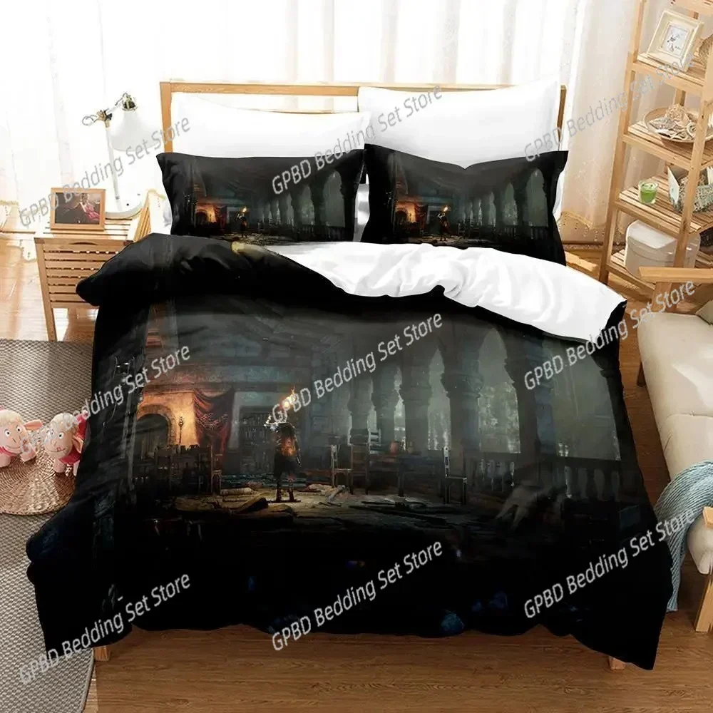 Dark Souls 3 3D Bedding Set Duvet Cover Pillowcases Single Twin Full Queen King Size Home Decor Quilt Boys Gift Quilt Cover Pill