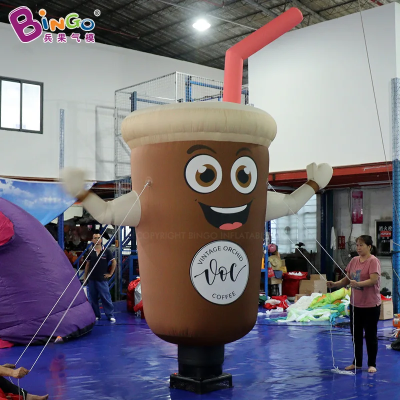 9.8Ft Inflatable Coffe Air Dancer Blow Up Store Decorations Inflatable Toys For Sale-Toys