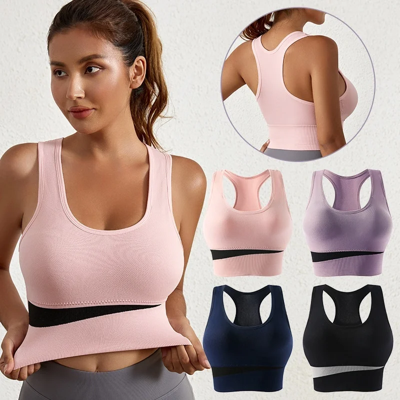 

Sports Bra For Women With Chest And Small Running, Shock-Absorbing Gathering, No Steel Ring Sports Bra, Large Size Fitness Yoga