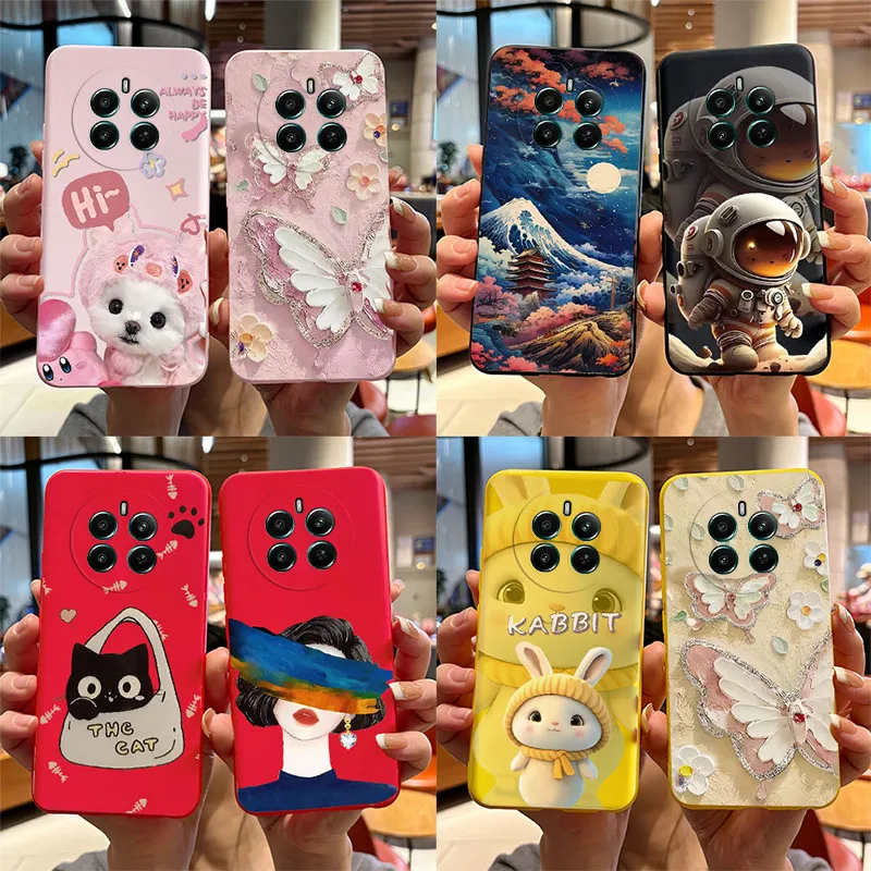 For Realme 12 Plus Case Cover Realme 12+ Pro Plus 5G Funda Coque Fashion Astronaut Butterfly Soft Silicone Protective Phone Case