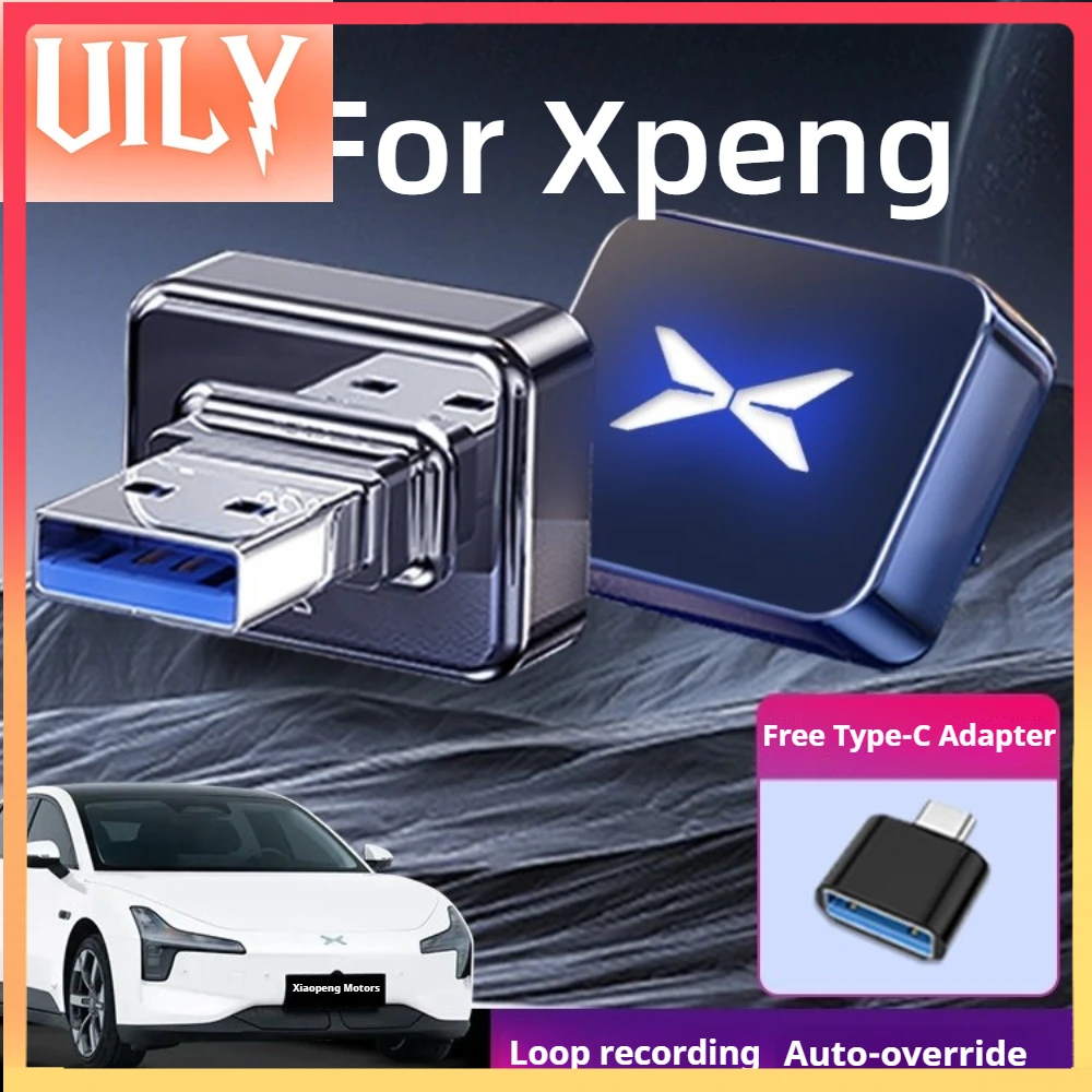 New Fit For Xpeng P7 Plus G6 G9 X9 Car DVR U Disk Sentry Mode Vehicle Storage USB Flash Drive Automotive