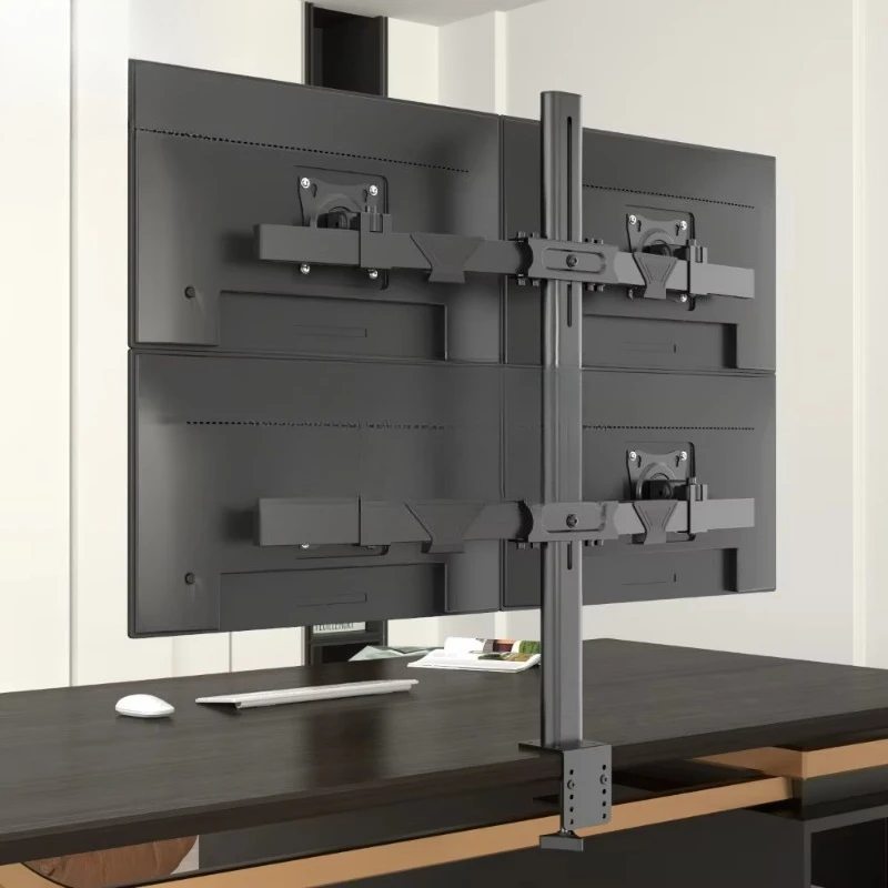 Four Monitor Stand Four Heavy Duty Monitor Mounted Desktop Stand Four Screen Table Adjustable Arm Support Computer Notebook