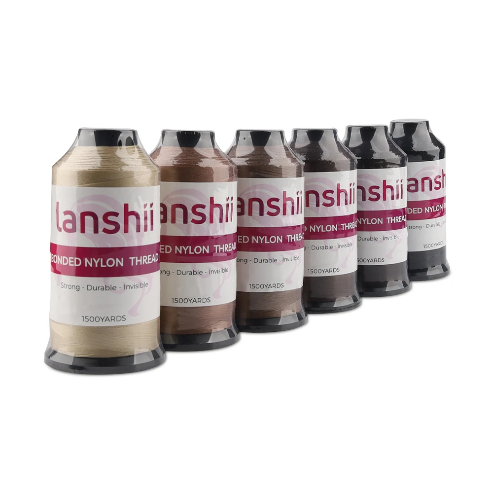 

Lanshii Bonded Nylon Hair Extension Thread – Durable Sewing Thread for Weft Hair Extensions & Wig Weaving