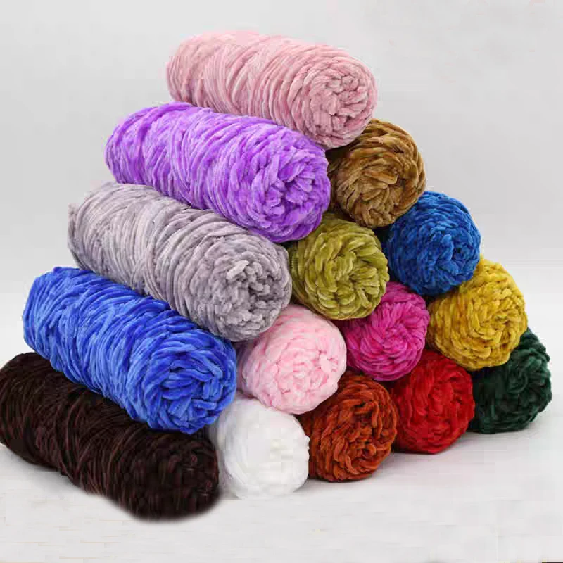 100g Chenille Yarn for Hand Knitting Toys Crochet Plush Threads Woolen Yarn Sewing Ball Wool Knit DIY