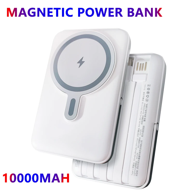 

PowerBank Magnetic Power Bank 10000Ah Wireless Portable charger 20W Fast Charging For iPhone 16 15 14 Por Max Charger Battery