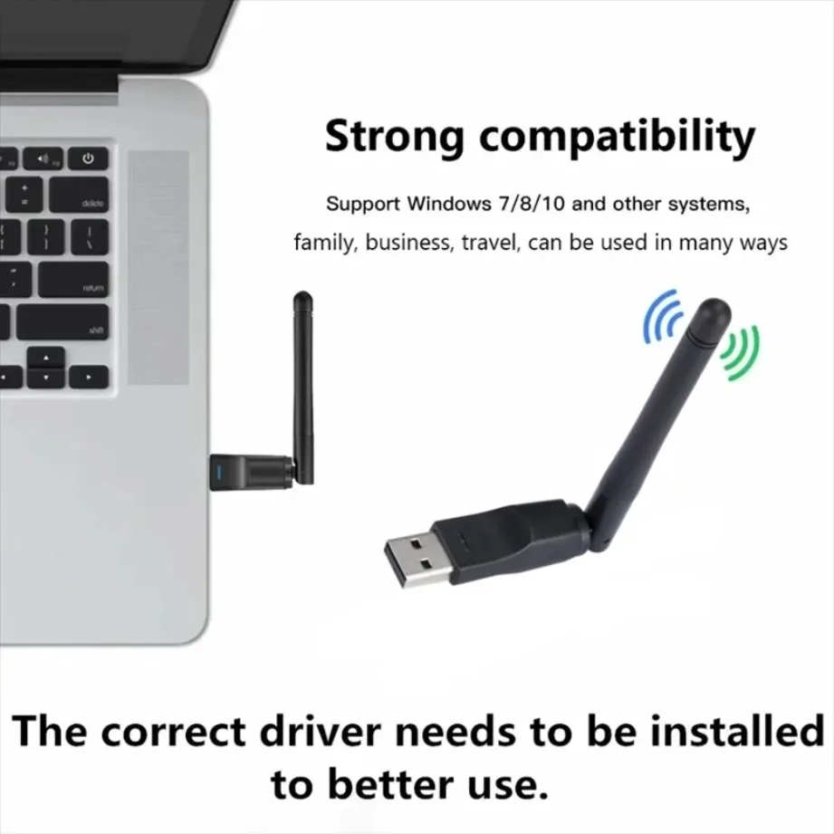 New WIFI USB Adapter MT7601 150Mbps USB2.0 WiFi Wireless Network Card 802.11 b/g/n Adapter With Rotatable for PC Laptop Windows