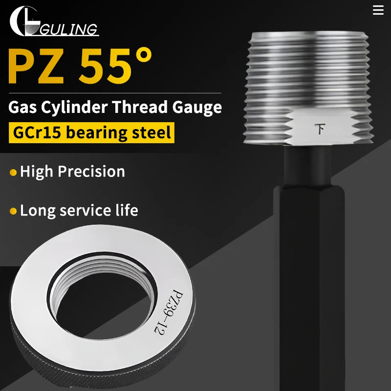 1PCS/1SET PZ Taper Pipe Screw Thread Glossy Gauge Measure Tool PZ 19.2 27.8 30.3 39 56 Thread Plug Gauge/Thread Ring Gauge