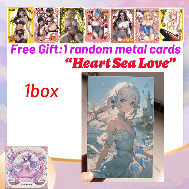 

Newest Heart Sea Love Goddess Collection Card Hobby Collectible Waifu Card Game Doujin CCG Booste Box Toy Gifts