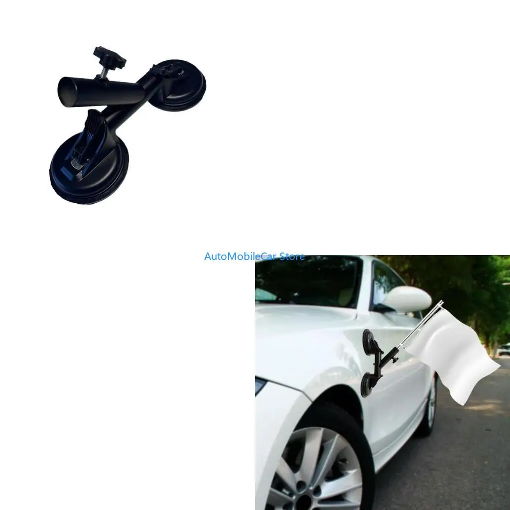 

G8TE Multipurpose Alloy Flag Stand With Secure Suction For Vehicle Office Decoration