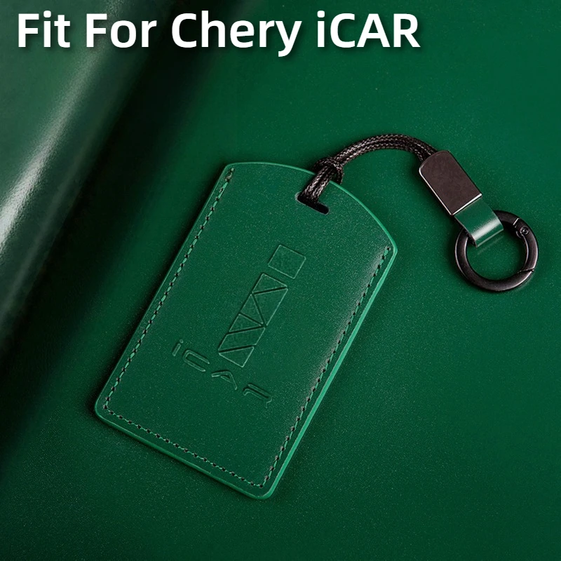 

Fit For Chery iCAR 03 03T iCAR V23 Car Key Card Holder NFC Smart Card Case Cowhide Protective Shell