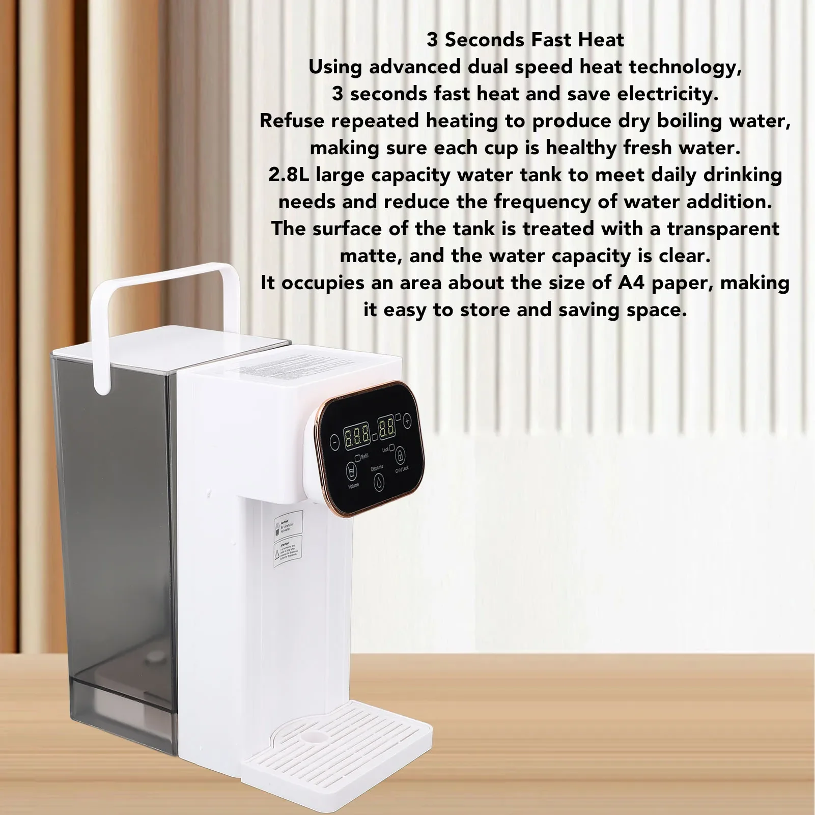 Instant Heetwaterdispenser Waterkoker Kop Boiler Fles Drinkwater Thermische Isolatie Verwarming Babymelkverwarmer Theepot