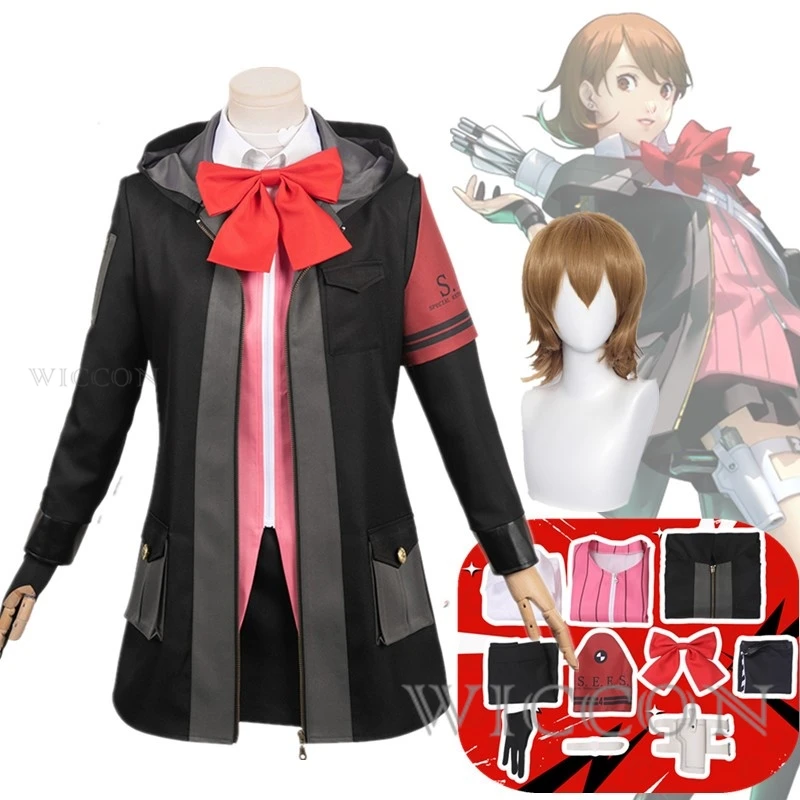 

Game Persona Yukari Takeba Cosplay Costume Adult Women Fantasy School Uniform Coat Skirt Outfits Halloween Carnival Party Suit