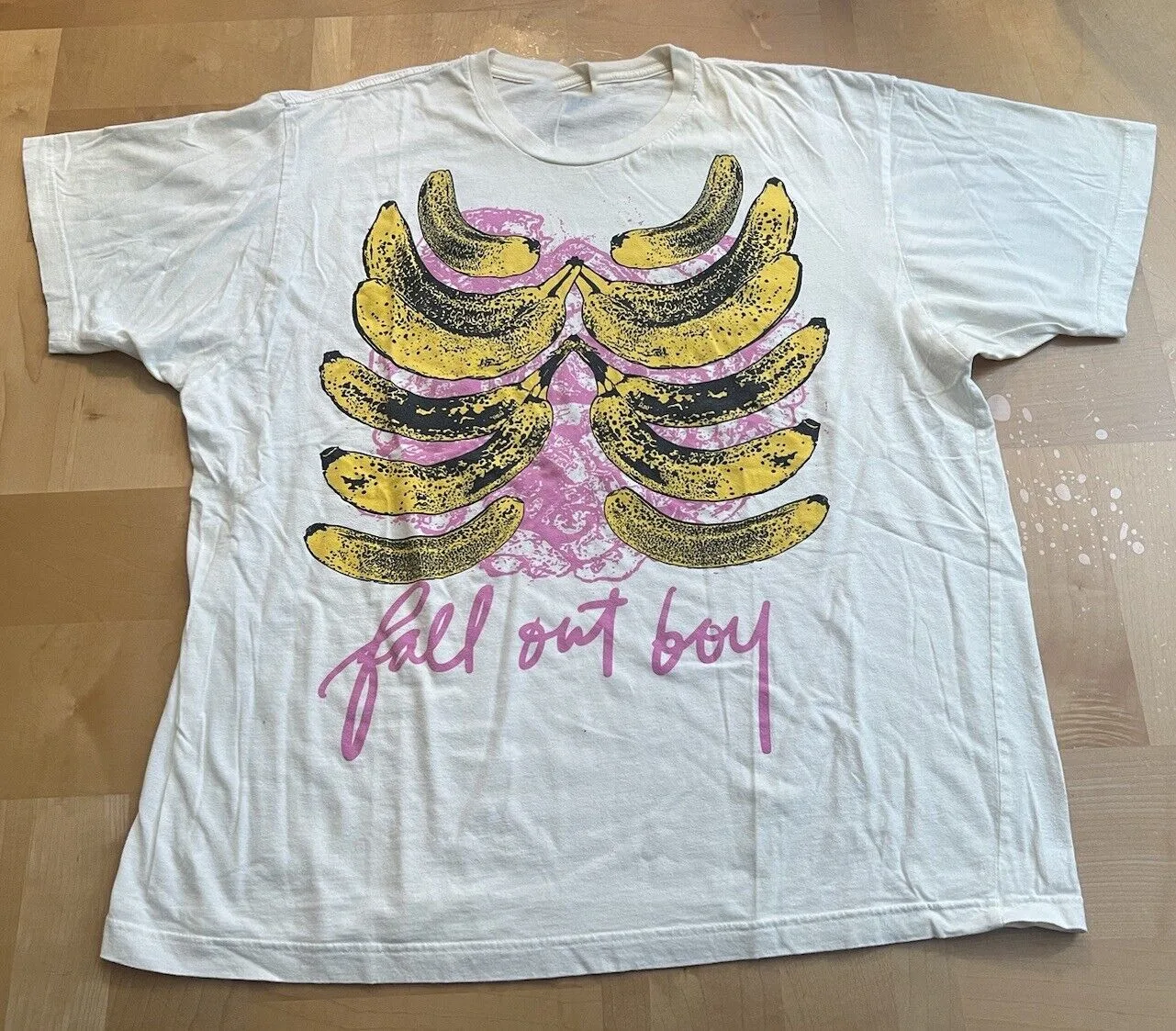 

Fall Out Boy Banana Rib Cage Short Sleeve White All Size Shirt AC2134