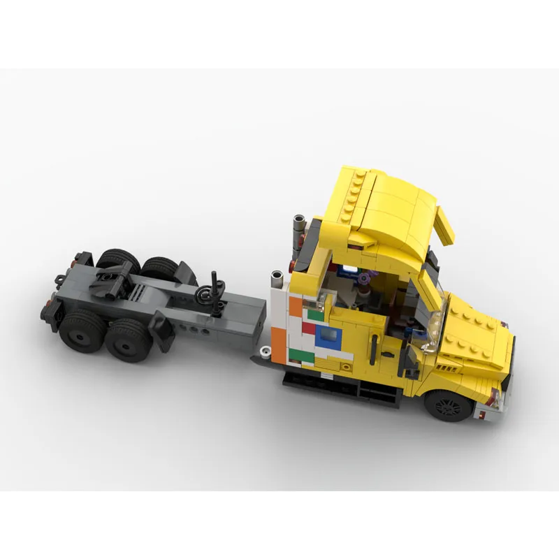 

MOC-184650 New Urban Military Semi-Trailer Truck Building Block Model 614 Parts MOC Creative Boys Children's Birthday Toy Gift