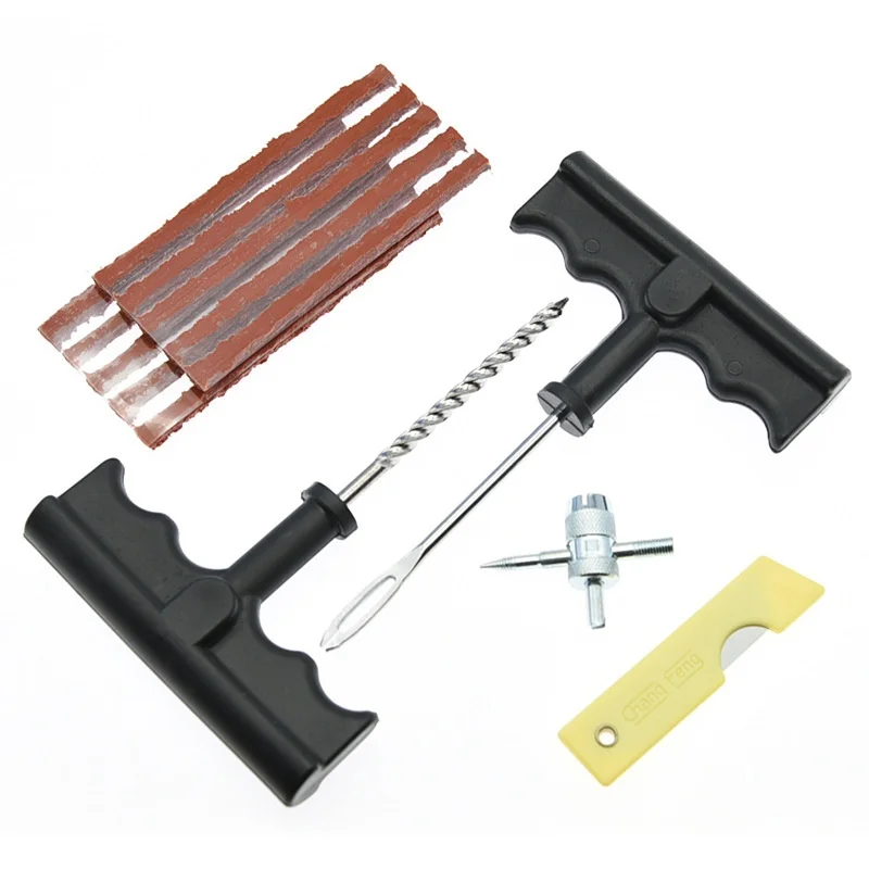 Kit universal de ferramentas para pneus de carro, 15/33 peças, para carro, motocicleta, bicicleta, reparo de emergência, kit de reparo de pneus planos sem câmara de ar