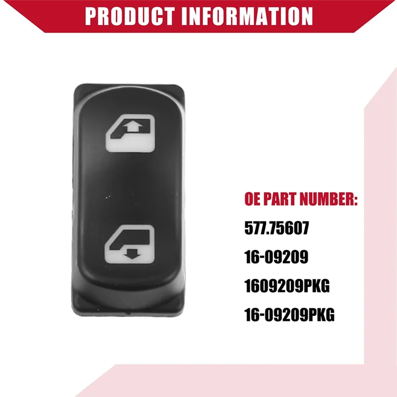 1609209 interruptor izquierdo de elevación de ventana de coche 1609209PKG 577.75607 para Peterbilt 365 367 384 386 387