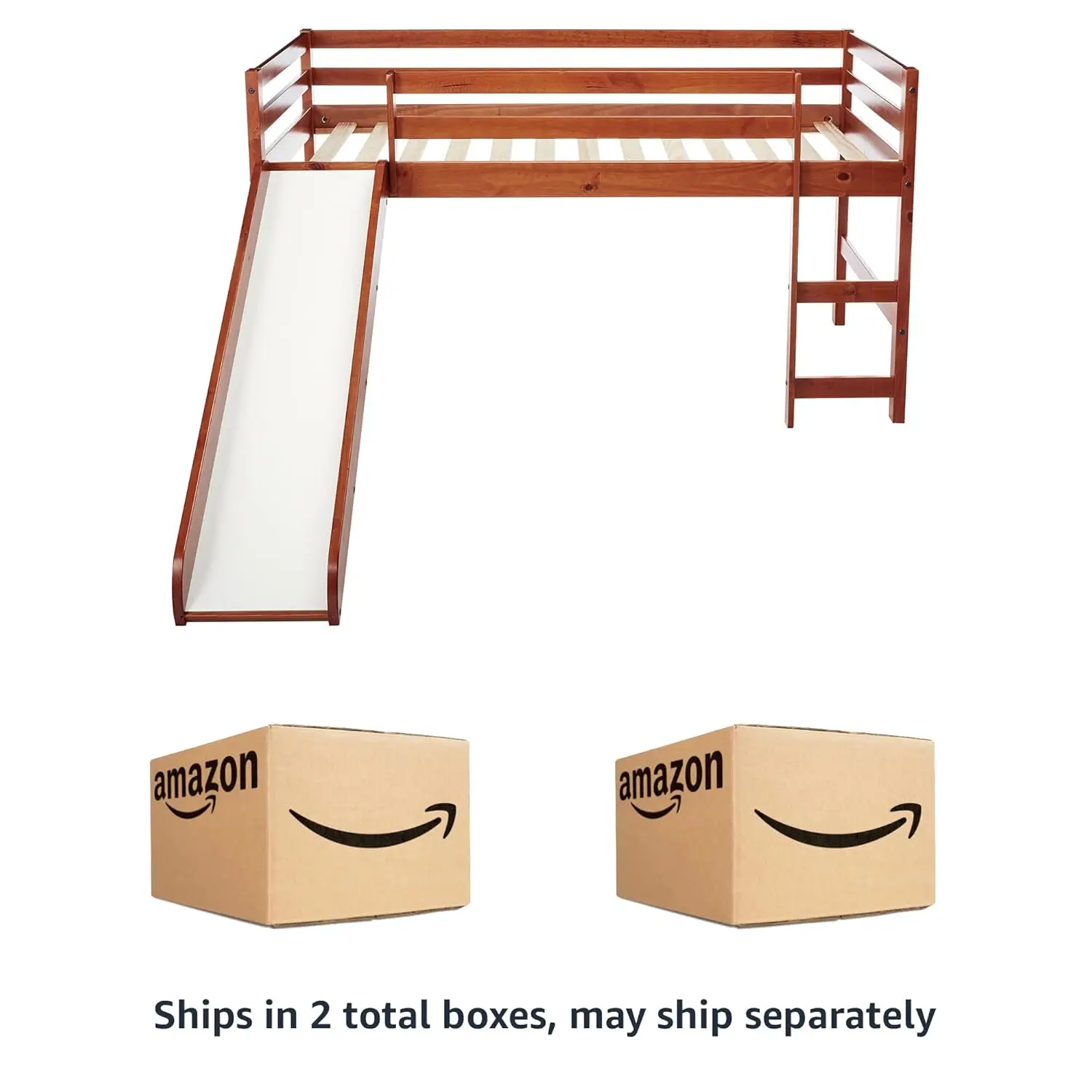 Donco Twin Light Espresso Low Loft mit Rutsche