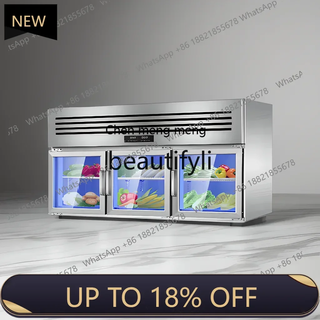 

Z189 Wall-mounted refrigerator Wall-mounted freezing and fresh-keeping refrigerator Stainless steel child and mother cabinet con