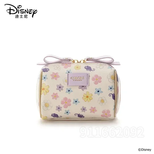 Imagen 1 del producto Nueva bolsa de cosméticos Original de princesa de Disney para mujer, bolso de mano impermeable de viaje, lápiz labial multifuncional de gran capacidad para mujer Cosme