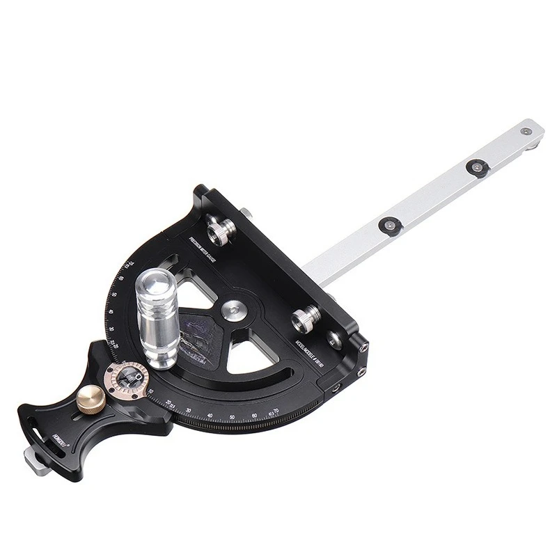L-HT214 Woodworking Table Saw Precision Miter Gauge Push Handle Angle Ruler T-Track Miter Angle Ruler Table Saw Crosscut Jig