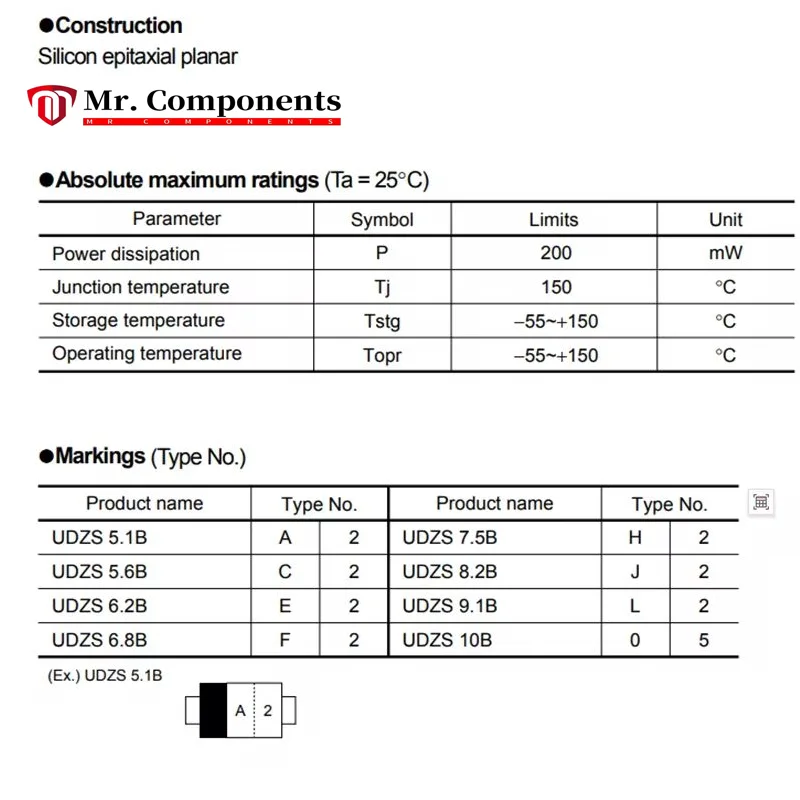 10PCS UDZS5.1B 5.6B…