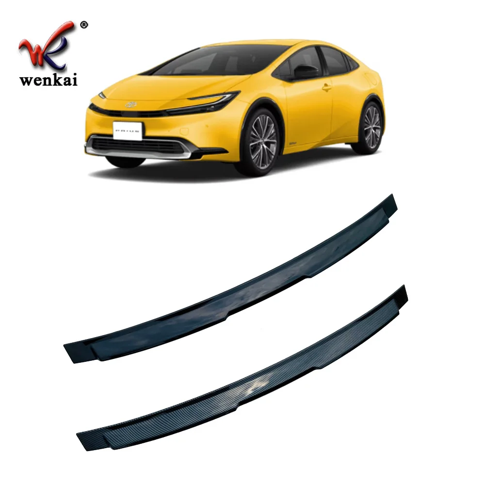 Dla Toyota Prius serii 60 Spoiler 2023 ABS materiał wygląd włókna węglowego akcesoria do owiewka na tylni bagażnik samochodu Body Kit