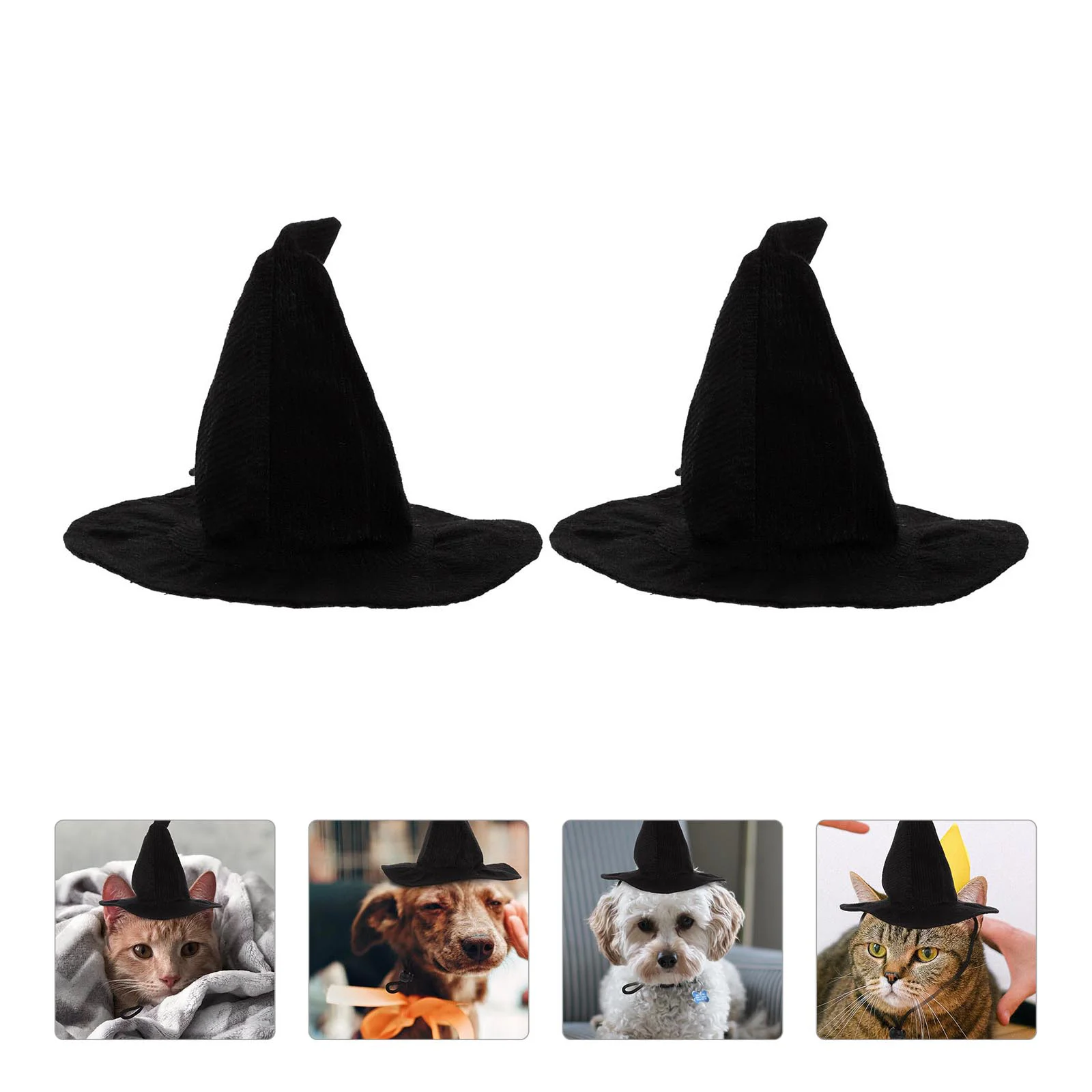 2Pcs Halloween Pet Headdress Halloween Pet Decor Halloween Hat Pet Headwear Pet Hat Hat Decor Adjustable Hat