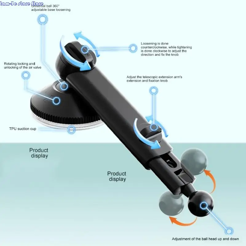 

D0UA прочные автомобильные аксессуары всасывающей чашки -держатель базы 17 -мм шариковой шарнир для держателей телефона.
