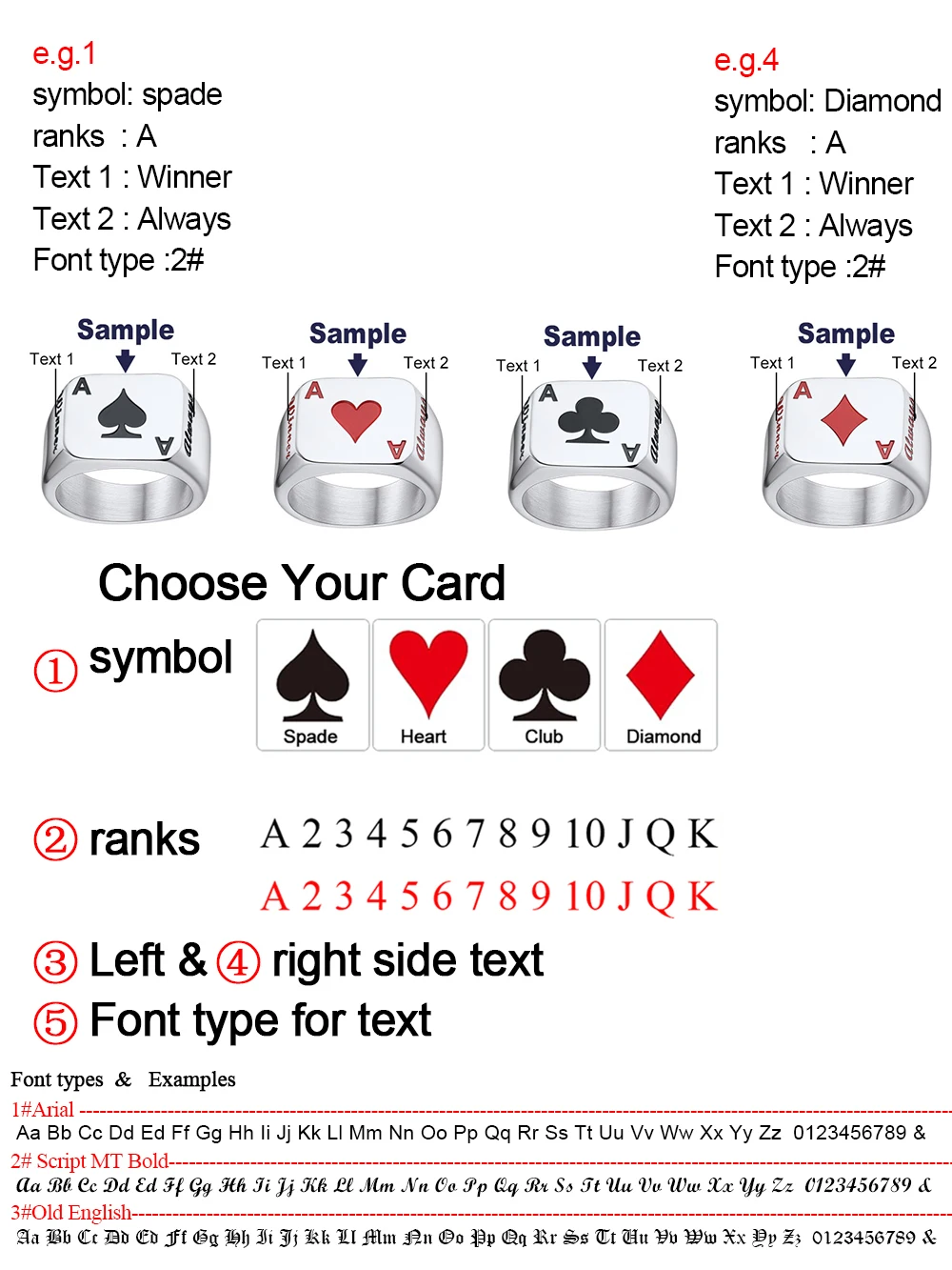 U7 Customized Square Rectangle Stainless Steel Poker Cards Rings for Man Black Laser Engraved Signet Rings Custom Jewelry Gift view 2