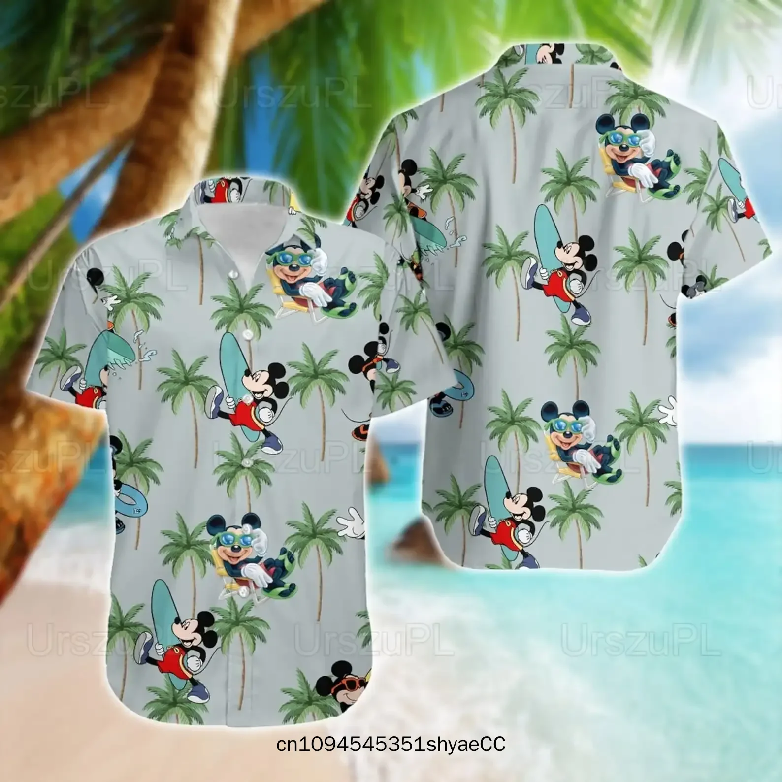 Mickey Mouse Hawaiian Shirts For Men And Women, Button-up Short-sleeved Shirts, Disney Hawaiian Shirts, Beach Casual Shirts