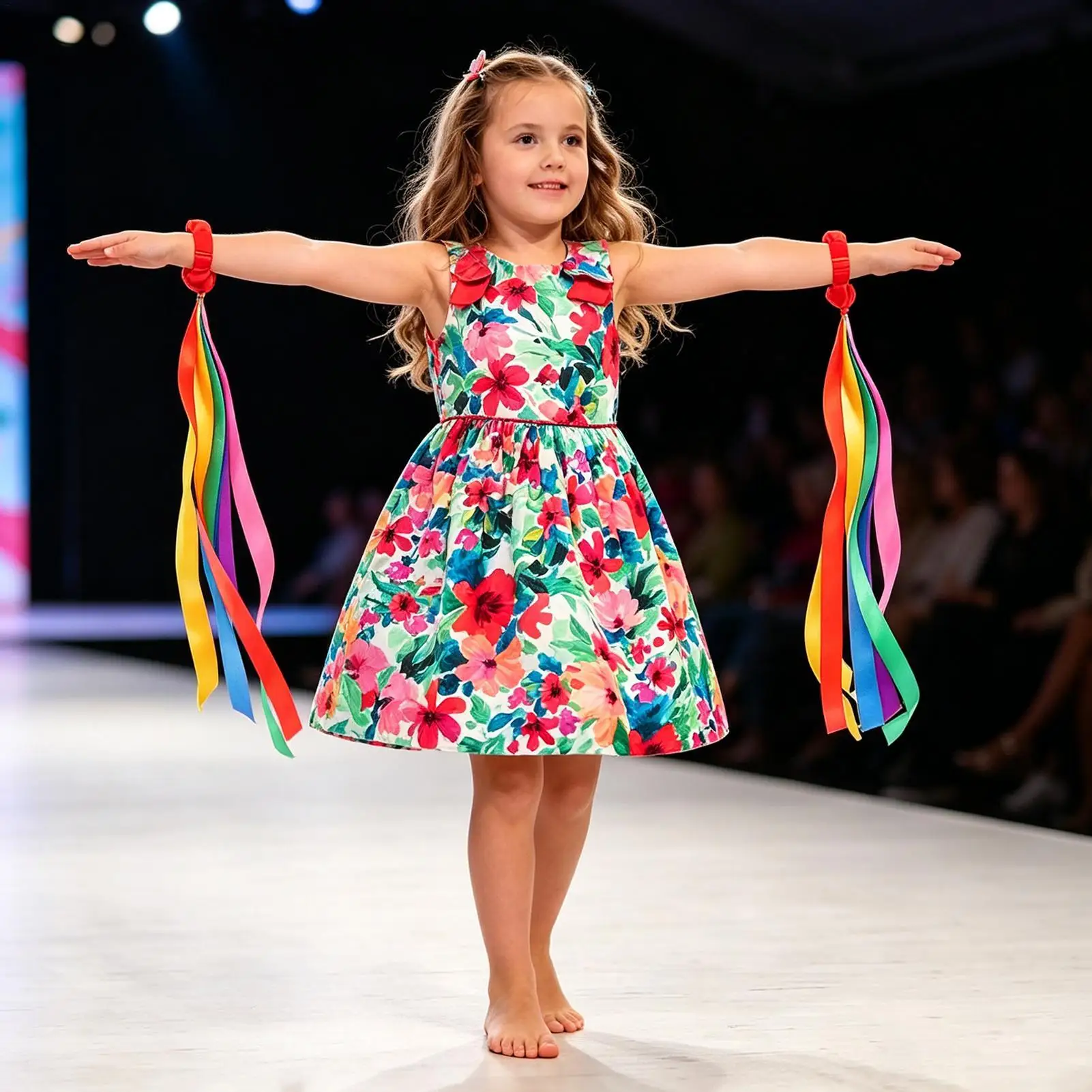 6pcs Wrist Ribbons For Kids Handheld Multi-Colored 19.69 Inch Rainbow Wrist Streamers For School Art Show Gymnastic Team