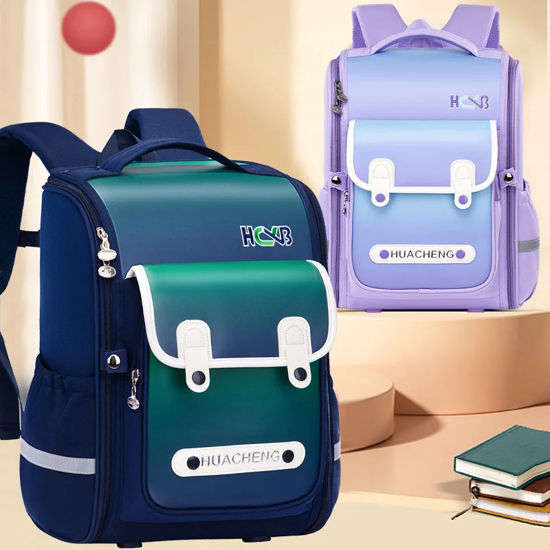 Mochila estilo britânico, respirável impermeável e resistente ao desgaste oxford mochila para alunos do ensino primário, design de redução de carga, 20-35l