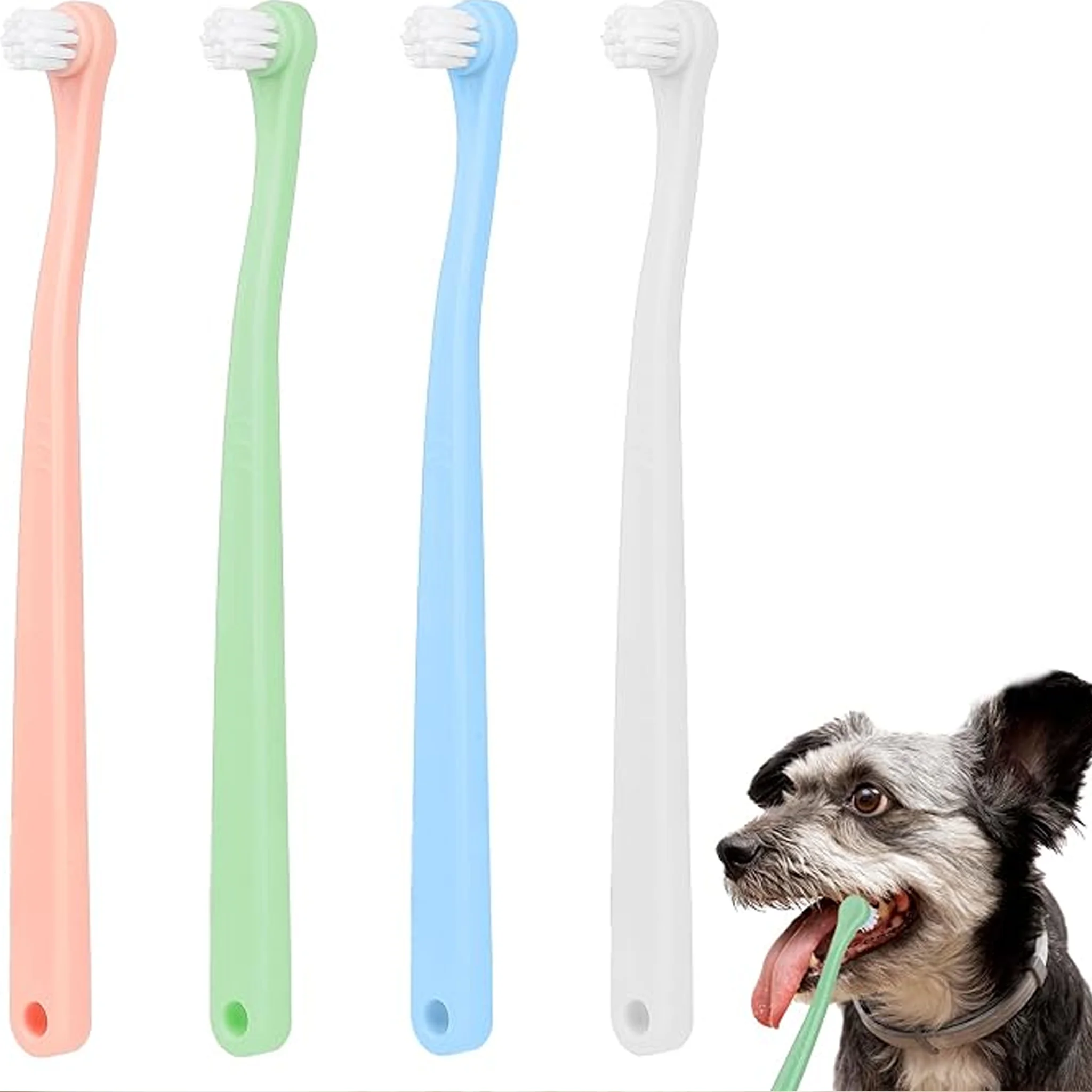 1 Pc Mini Head Soft Cat & Dog Toothbrush Deep Clean Kit Portable Travel Friendly Easy to Use for Puppy Kitten Tooth Brush