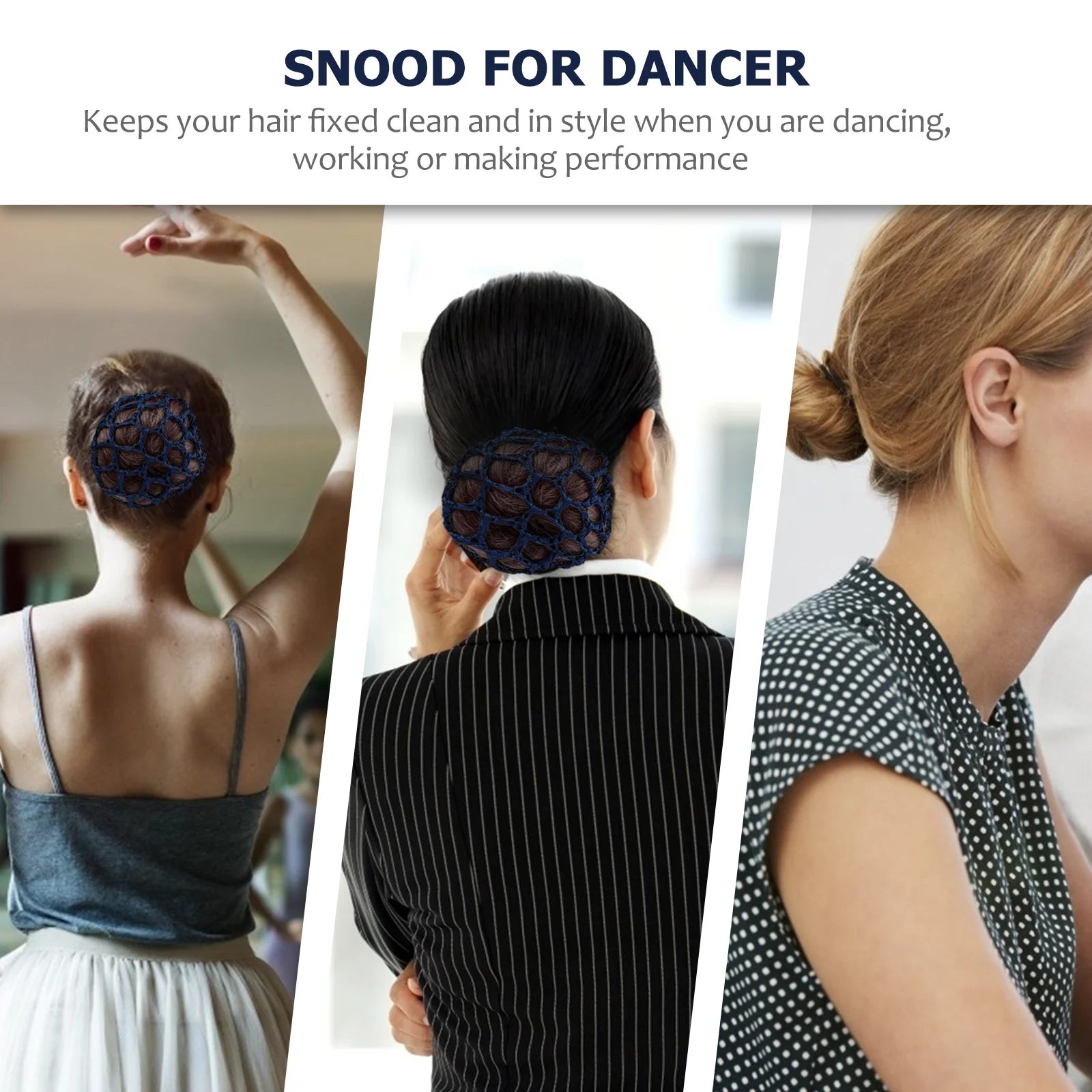 

8pcs Dance Hair Net Ballet Bun Covers Reusable Elastic Mesh Accessories Hood Black Women Snood Hairnet for Dancer Hair Care