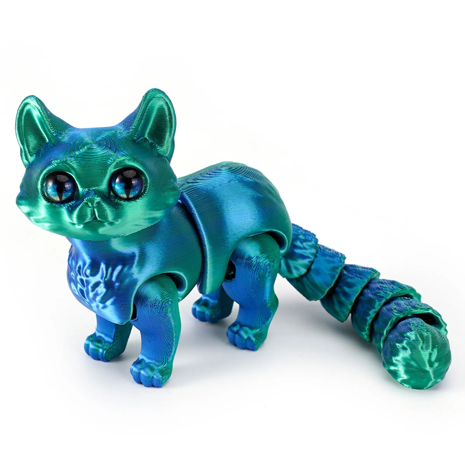 3D Printed Cute Cat Figurine Animals Model Toy Desktop Pet Articulated Cat Collectibles Toy for Home Office Tabletop Decoration view 6