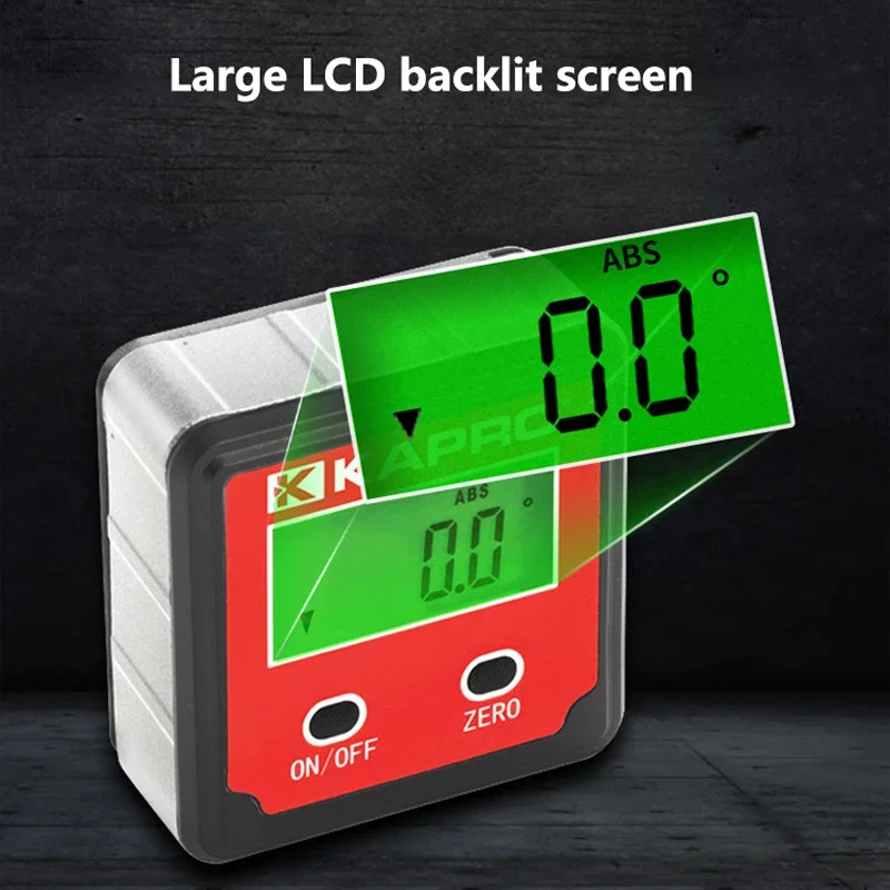 Kapro Mini goniomètre numérique de haute précision, boîte de niveau électronique, rapporteur magnétique, inclinomètre, détecteur d'angle IP54, jauge