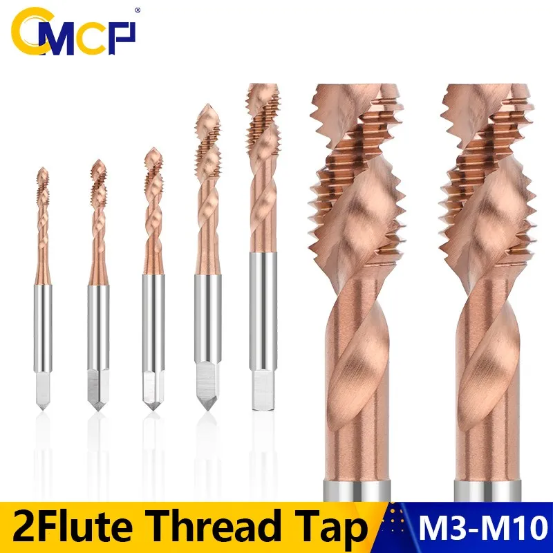 CMCP HSS Spial Taps Two Edge Screw Tap Metric Tap for Aluminum Non-Ferrous Metals processing Blind Holes M3 M4 M5 M6 M8 M10 M12