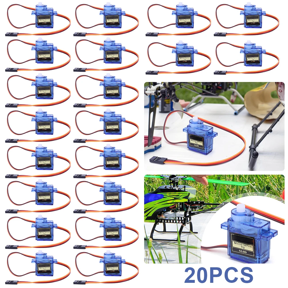 

1-20 шт. микро-сервопривод SG90 9G, 180/360 градусов, для радиоуправляемых моделей самолетов, вертолетов, мини-автомобилей и роботов