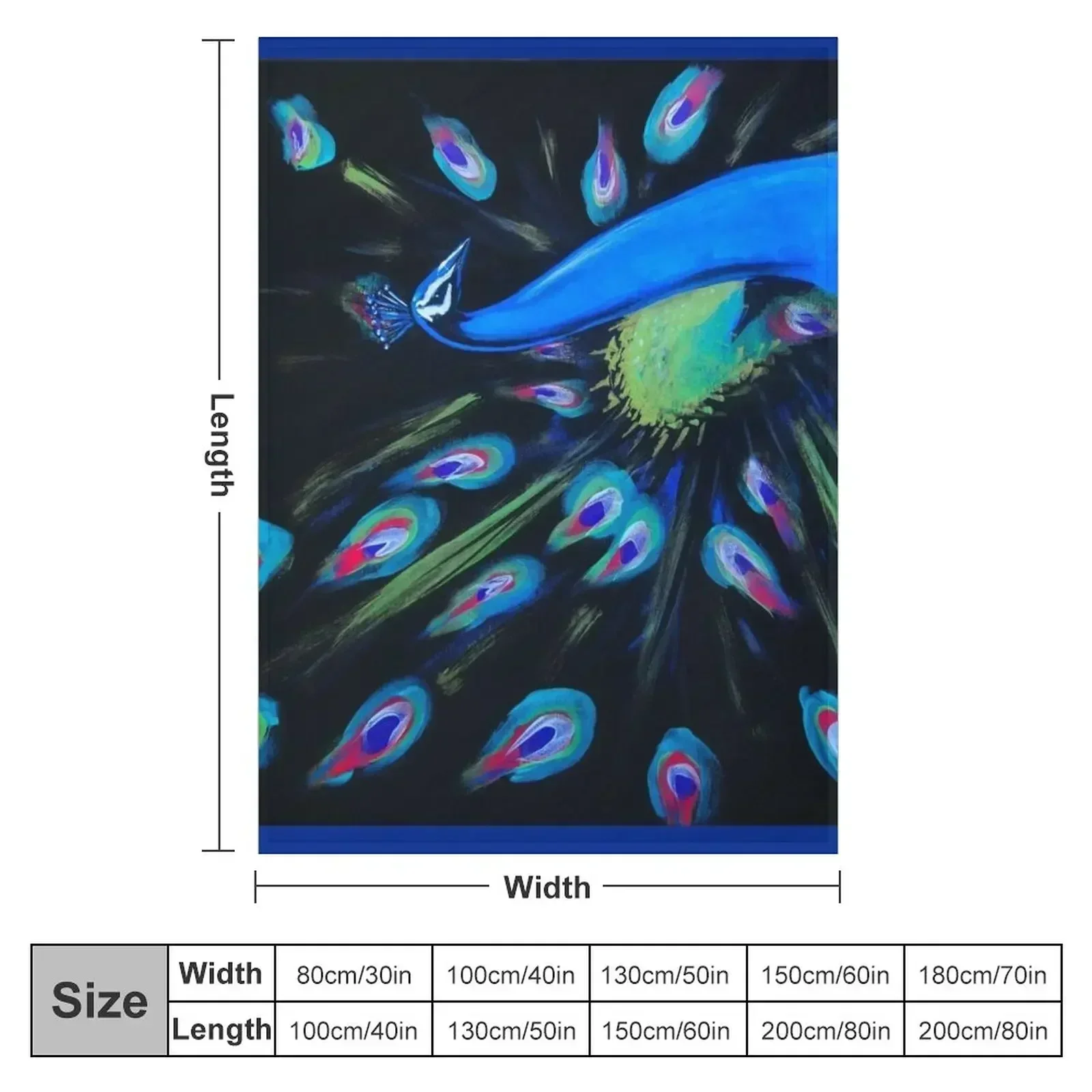 Peacock Throw Blanket Thermal halloween Soft Beds Kid'S Blankets