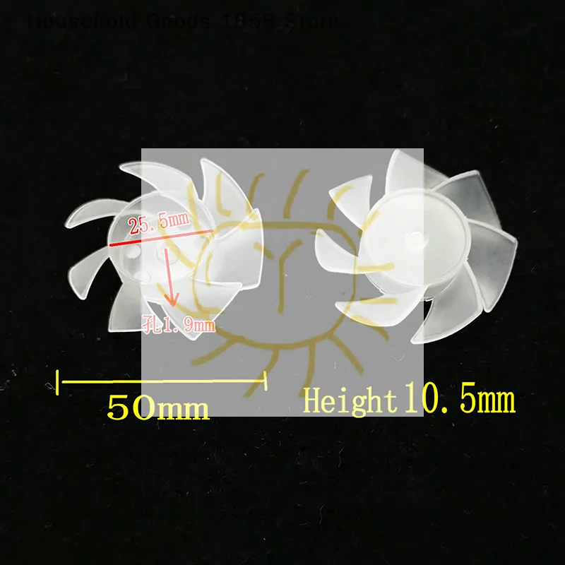 1/5 قطعة دفاعات مروحة Turbofan محرك الطرد المركزي شفرة مروحة لتعليق الرقبة مروحة مجفف الشعر محرك الثلاجة #1